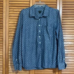 J. Crew denim chambray pullover top